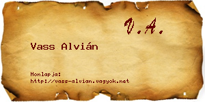 Vass Alvián névjegykártya